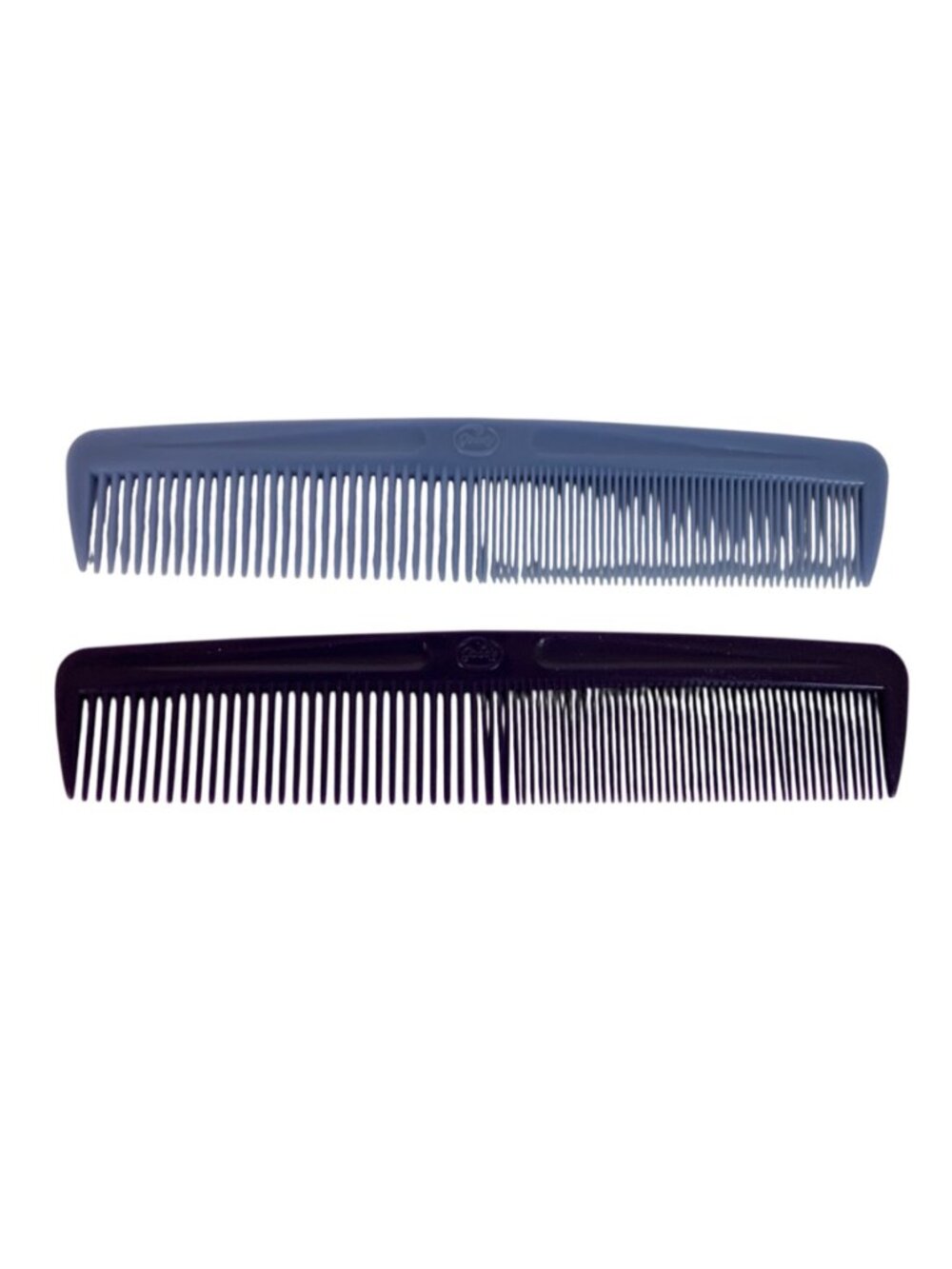 Goody Unbreakable Plastic Combs Set Of 2 Wide & Fine Toothed Blue Purple USA - Picture 2 of 3